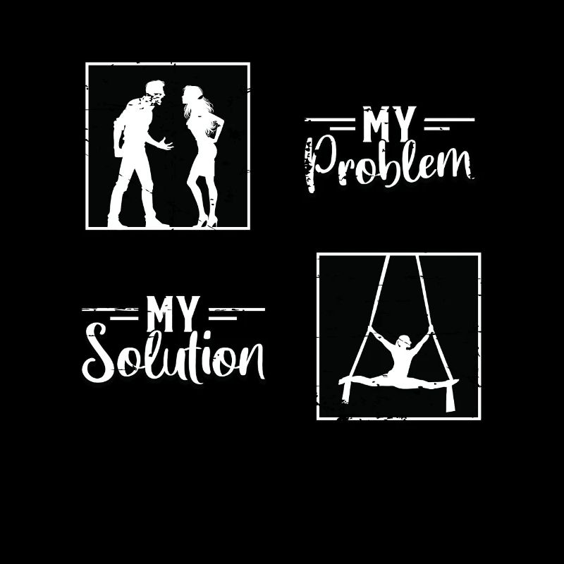 Aerialist My Problem My Solution Pictogram Mom Dad