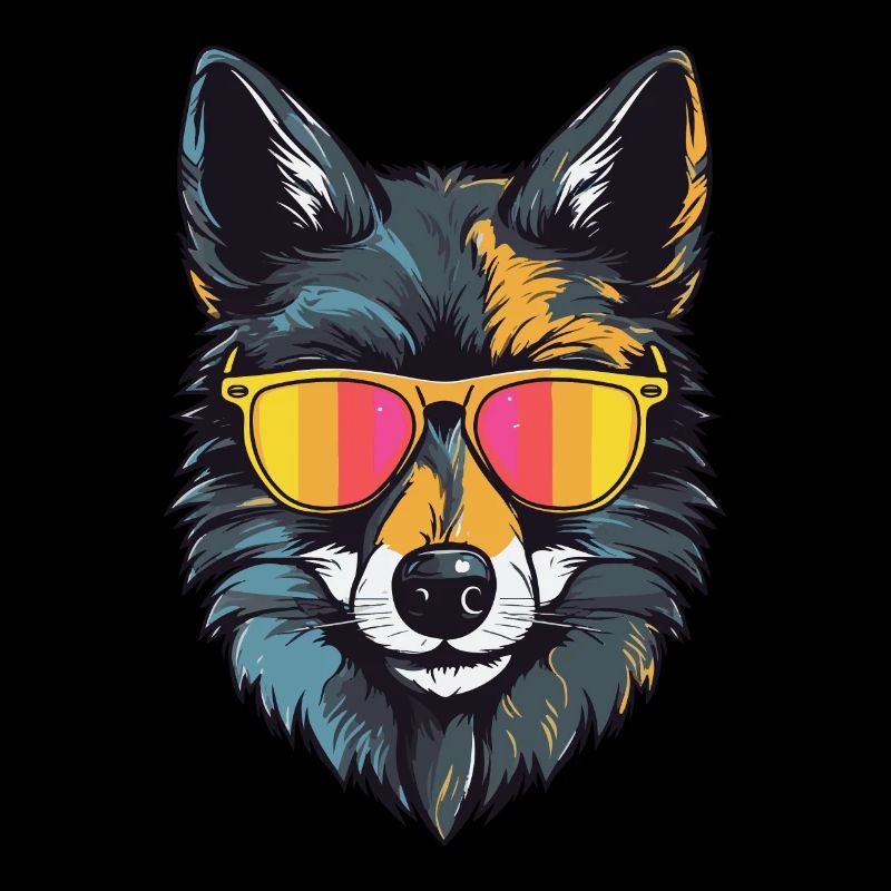 Wolf Kopf Porträt Cool