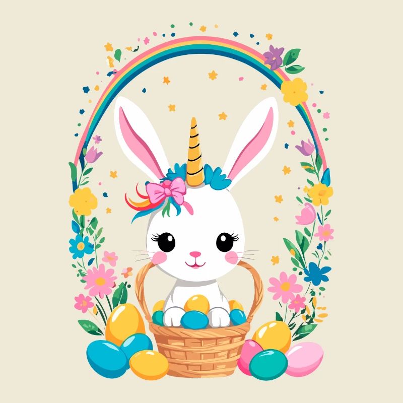 Funny Unicorn Easter Bunny Cute Easter Unicorn