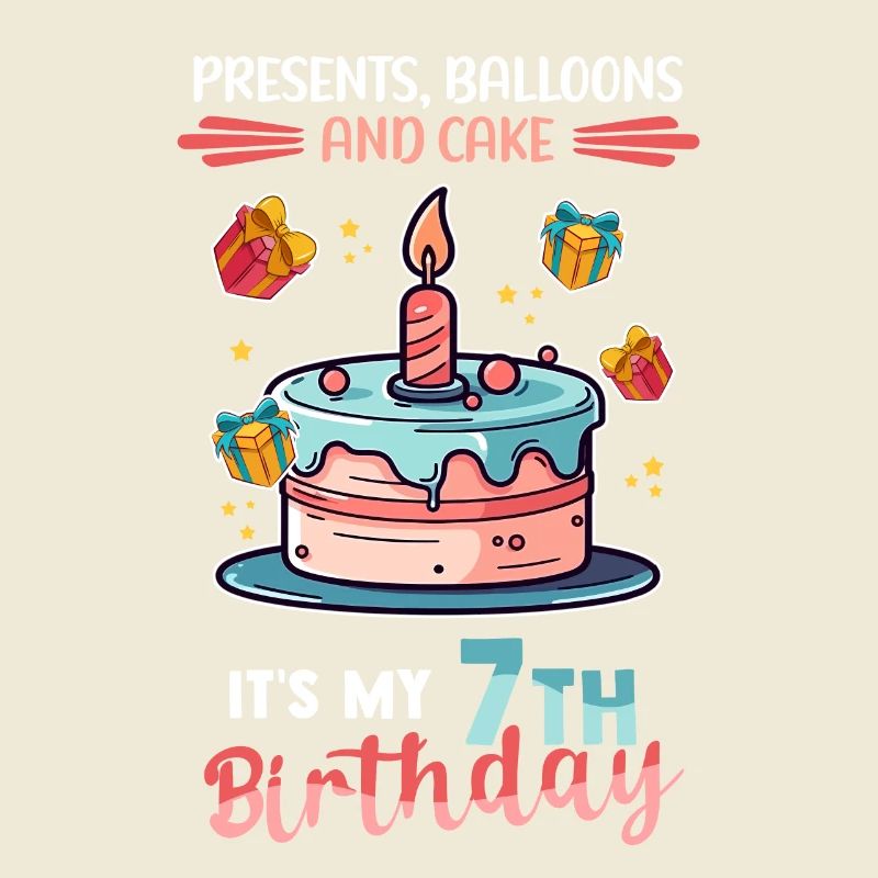 7. Geburtstag 7 Jahre alt Geschenkidee Geschenk