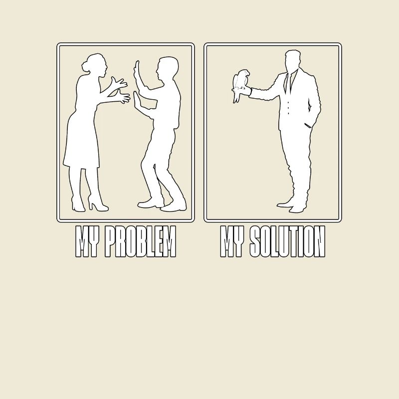 Conure Lover My Problem My Solution Pictogram Dad