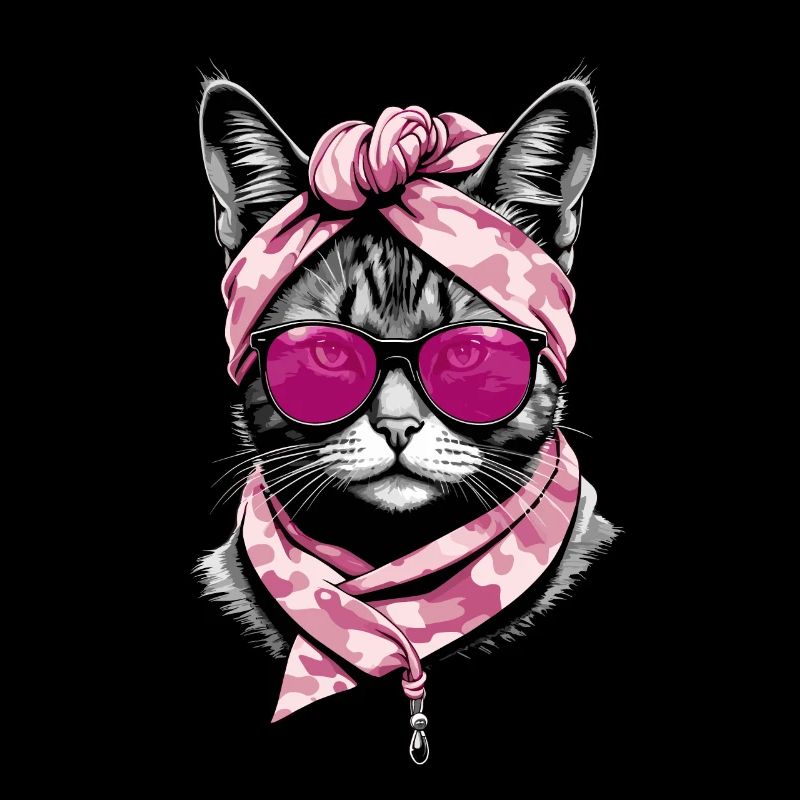 Mignon Chat Maman Chat Amant Élégant