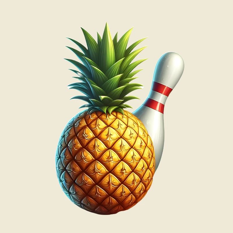 Bowling ball and pineapple