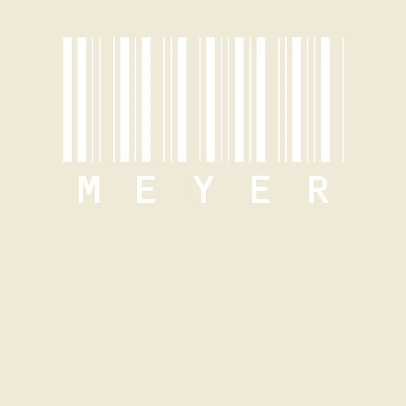 Meyer Barcode Nom de famille Code à barres Cadeau