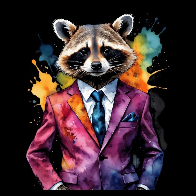 Costume de raton laveur Imprimé de conception animale colorée