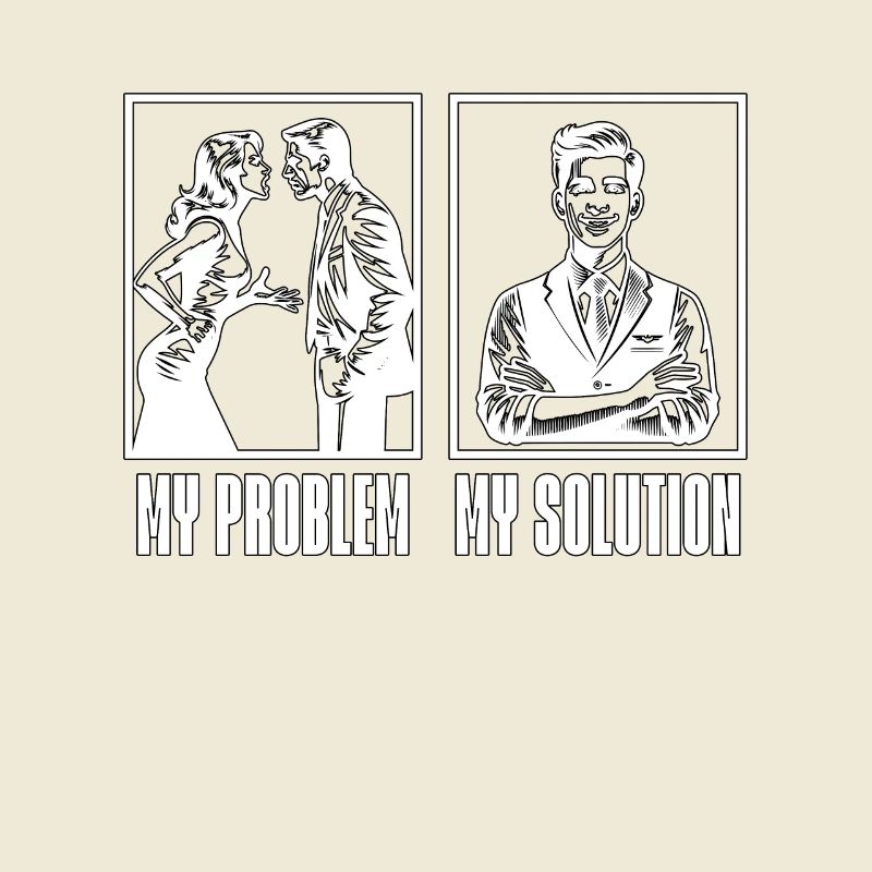 Receptionist My Problem My Solution Pictogram Dad