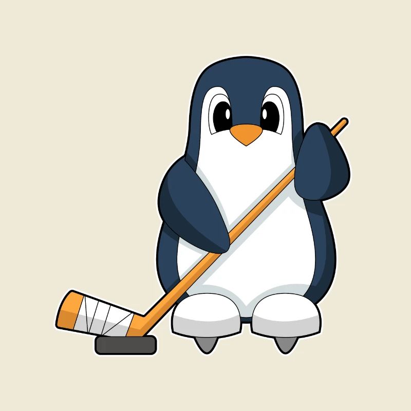 Pinguin Eishockey Eishockeyschläger