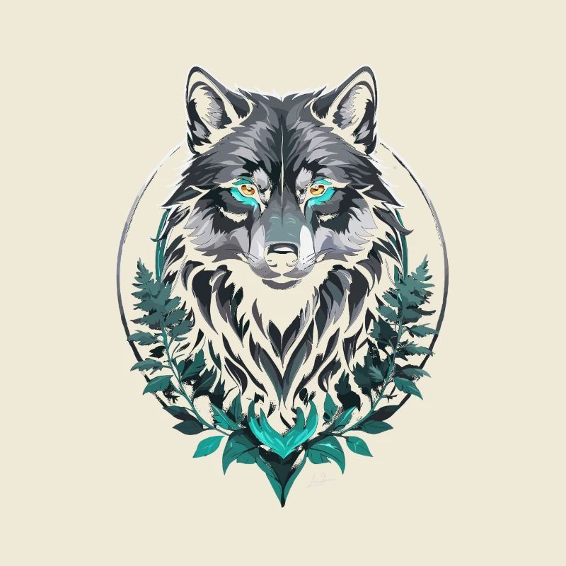 Wald Arktischer Wolf