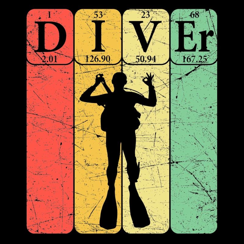 Scuba Diver Periodic Table Elements Scuba Diving