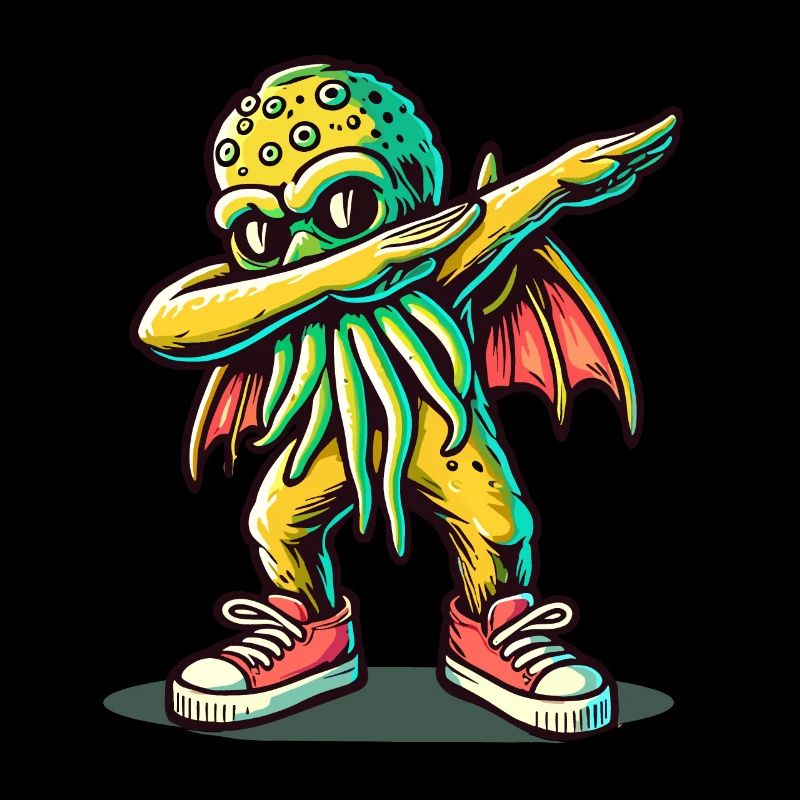 Dabbing drôle Cthulhu Dabbing Design