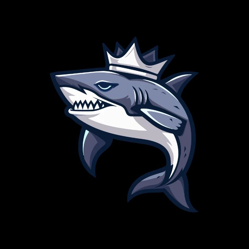 Couronne de bande dessinée requin