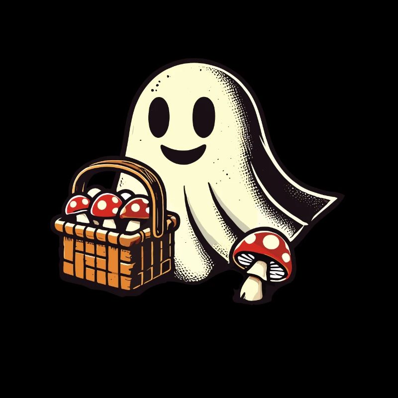 unheMushroom Picker Ghost Ghostly Mushroom Lover