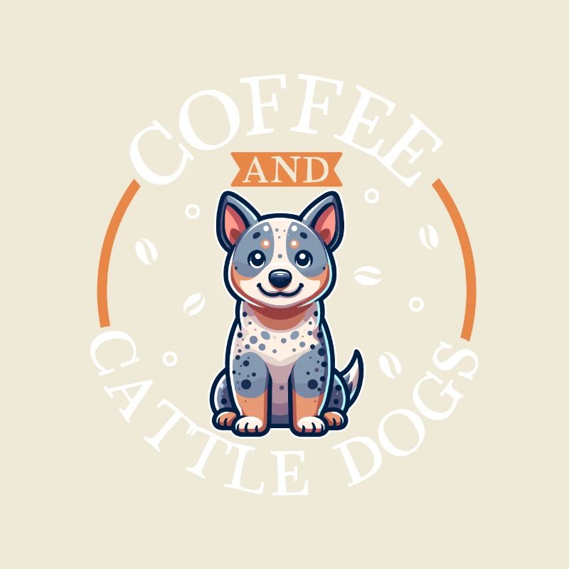 Coffee and Australian Cattle Dog