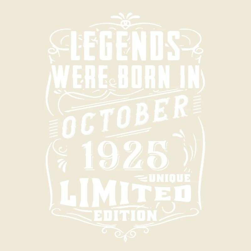 Birthday October 1925 Limited Edition Legend