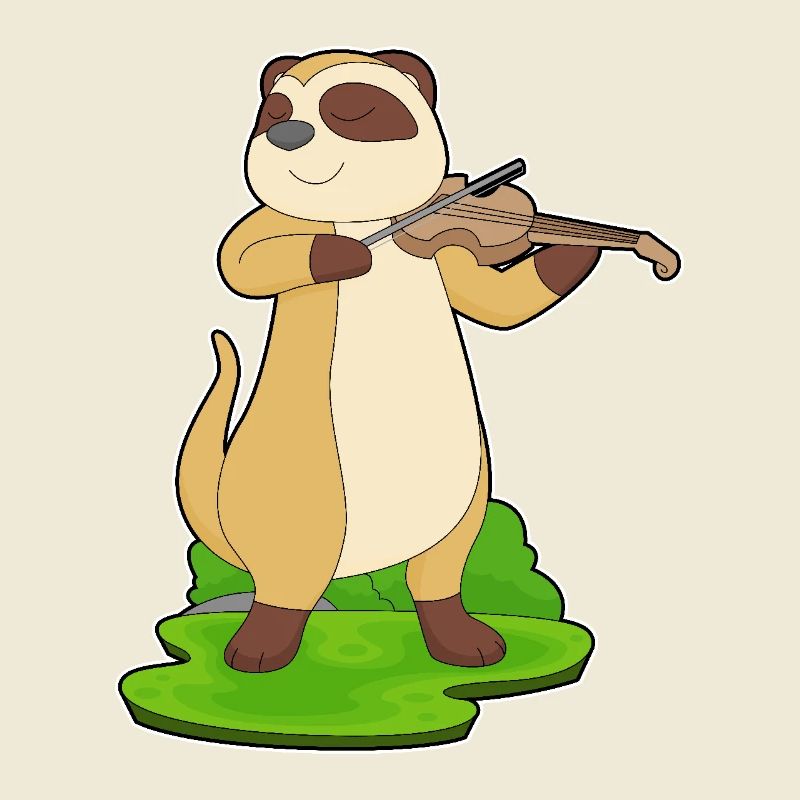 Erdmännchen Musiker Geige