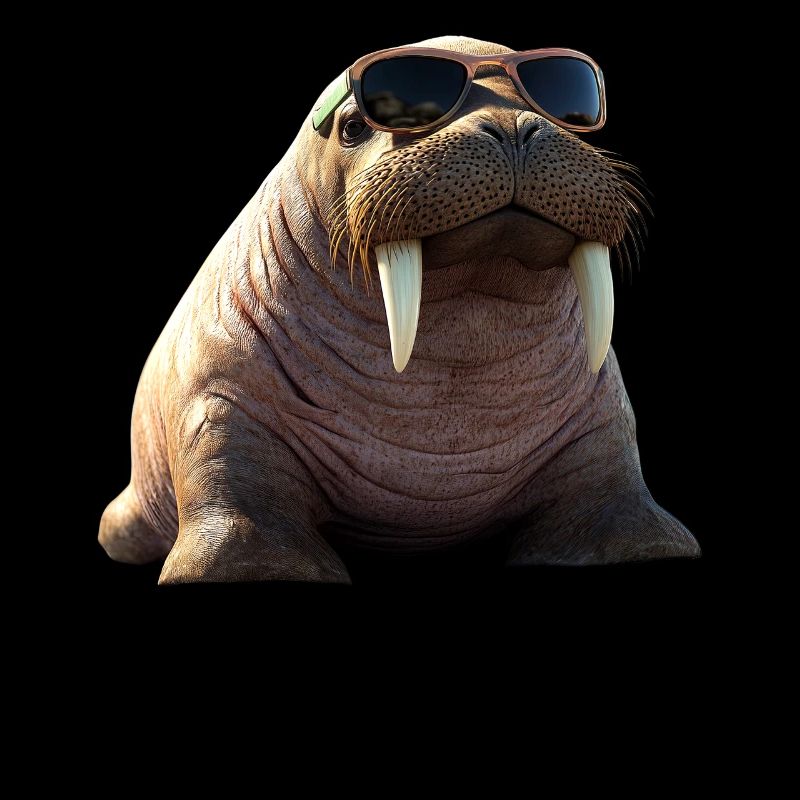 Walrus, tusks, seal, wild Pacific walruses