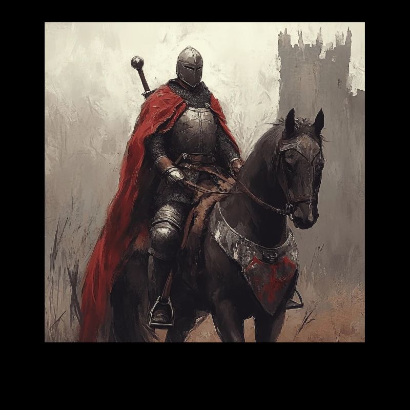 Ritter auf Pferd