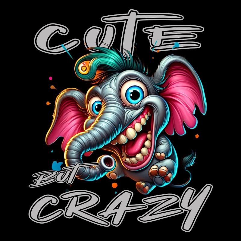 Cute but Crazy Elephant Comic Style