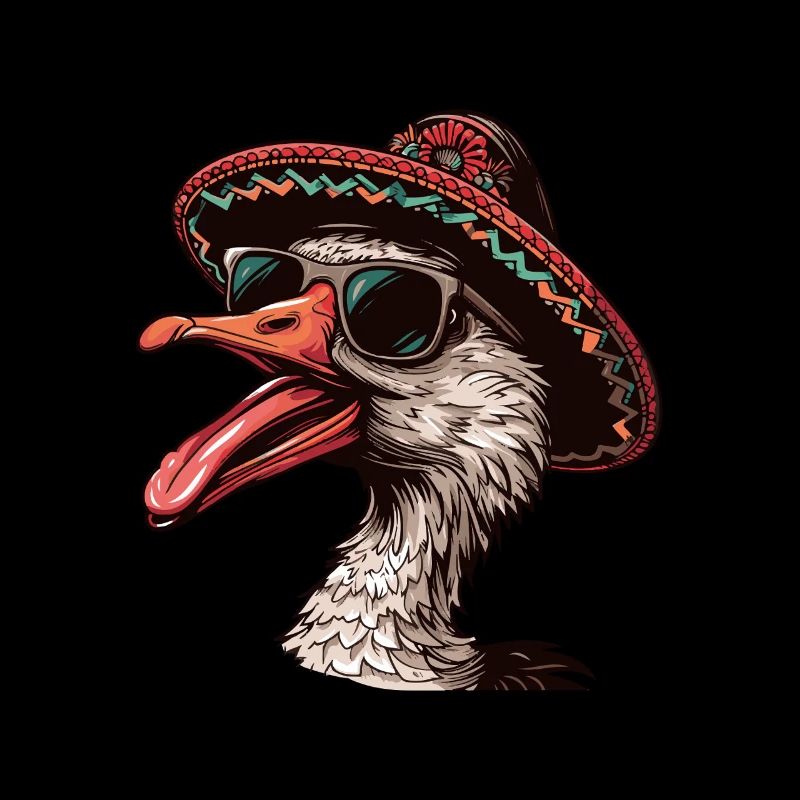 Gans Comic Lustig Sombrero