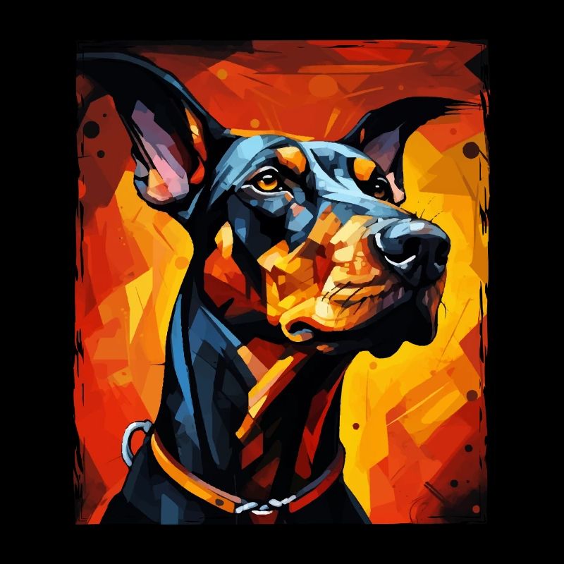 Portrait de chien doberman