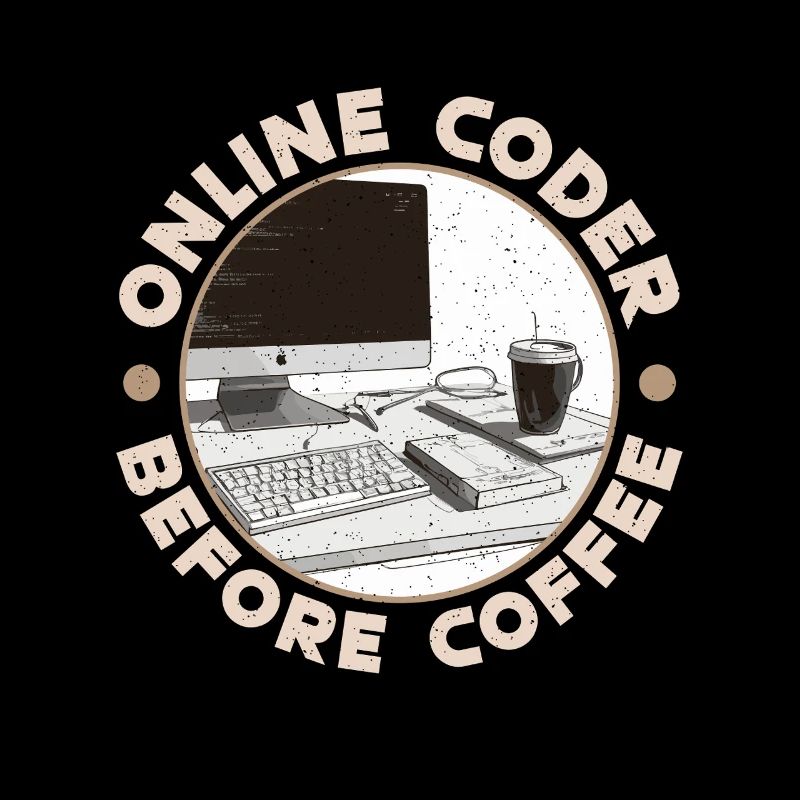 Codeur en ligne avant le développeur de café Coffee Lover