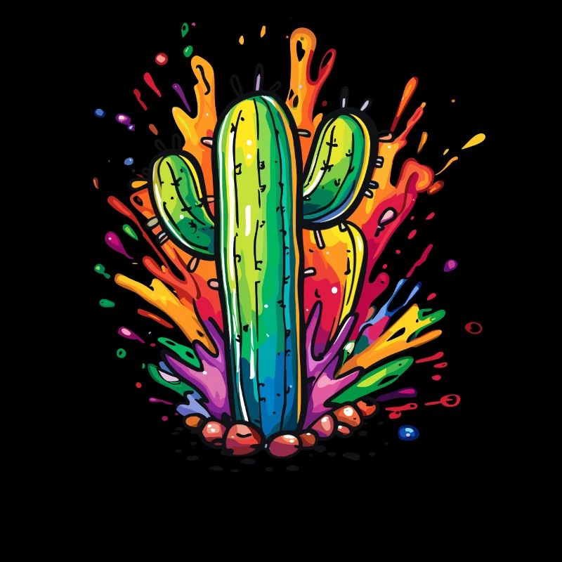 Explosion de cactus colorés