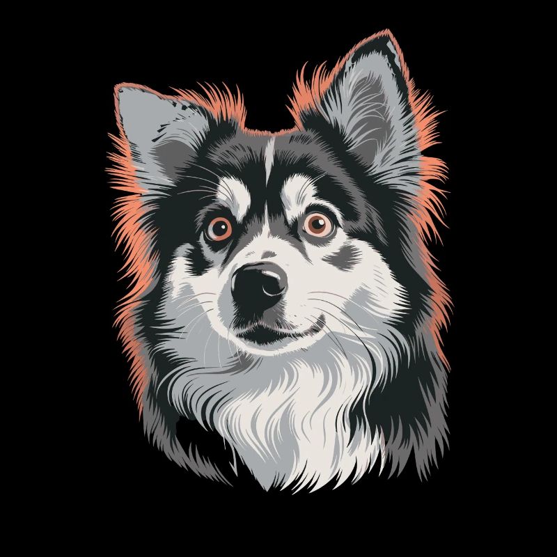 Atemberaubendes Husky-Porträt in Lebendigen Farben