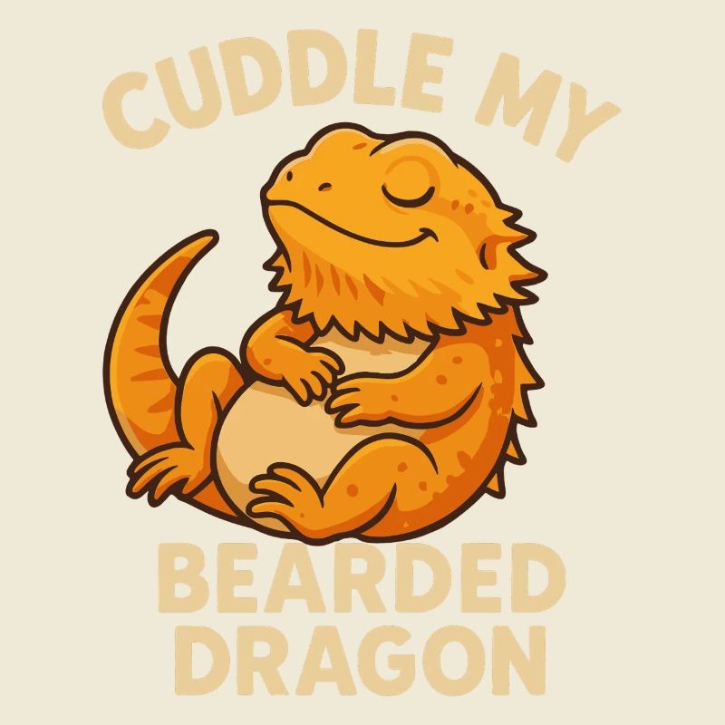 Cuddle with bearded dragon motif