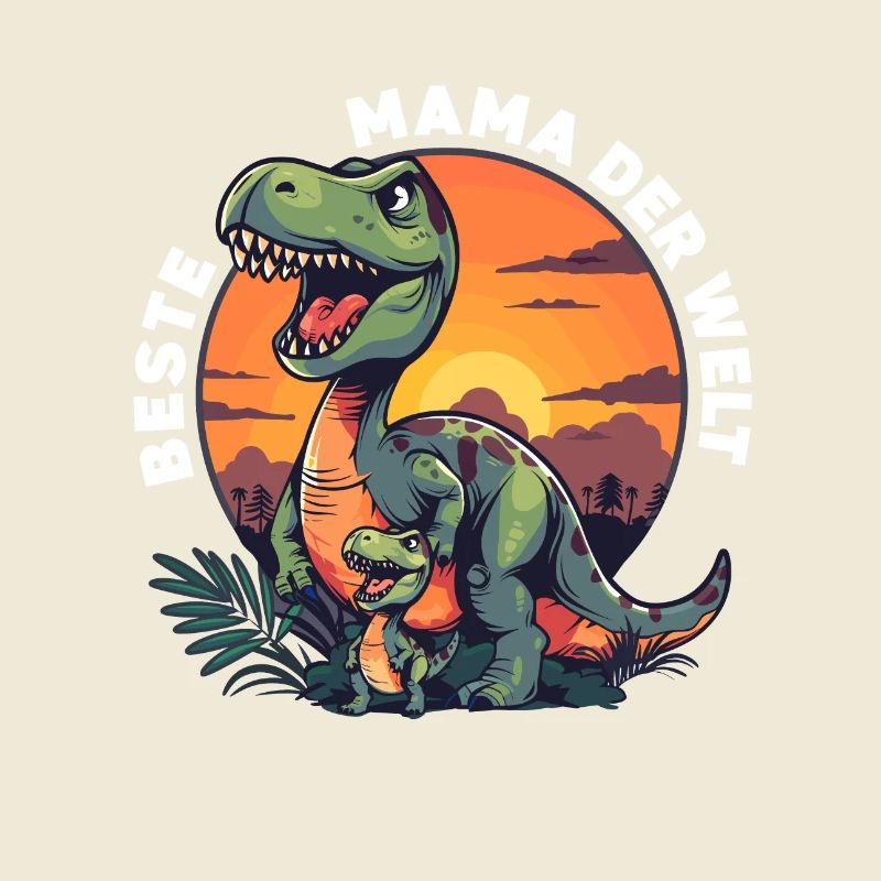 Dinosaurier Mama Beste Mama der Welt Spruch