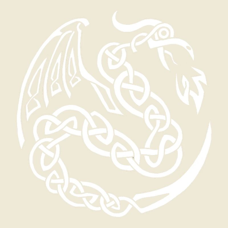 Weißer keltischer Drache
