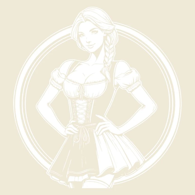 Cooles Dirndl Comic Design