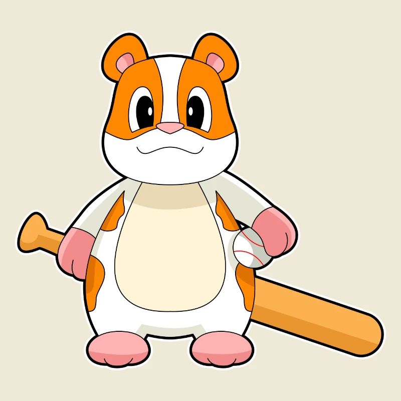 Hamster Baseball Baseball Bat