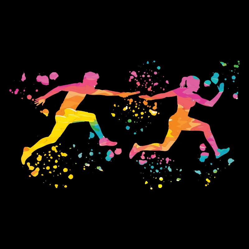 Coureur de relais, Course de relais, Course de relais, Course de relais