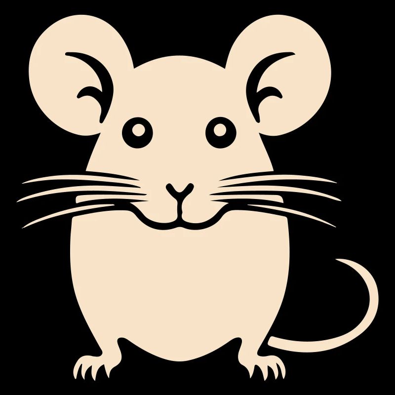 Illustration de souris joyeuse