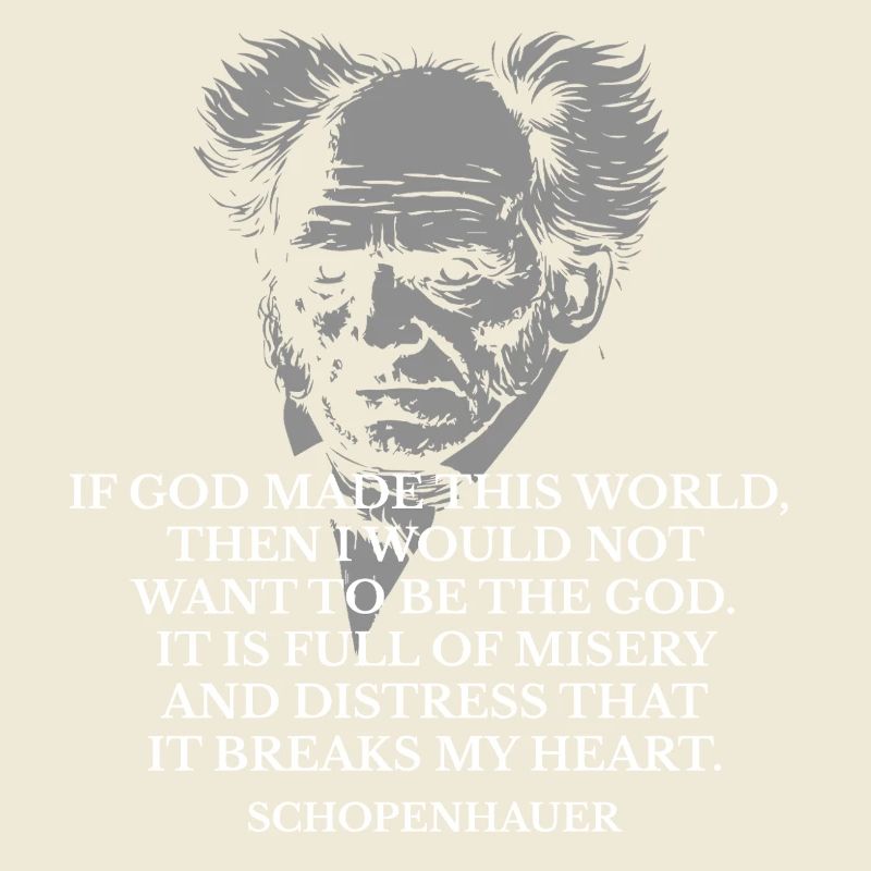 Schopenhauer Quote Portrait Tee