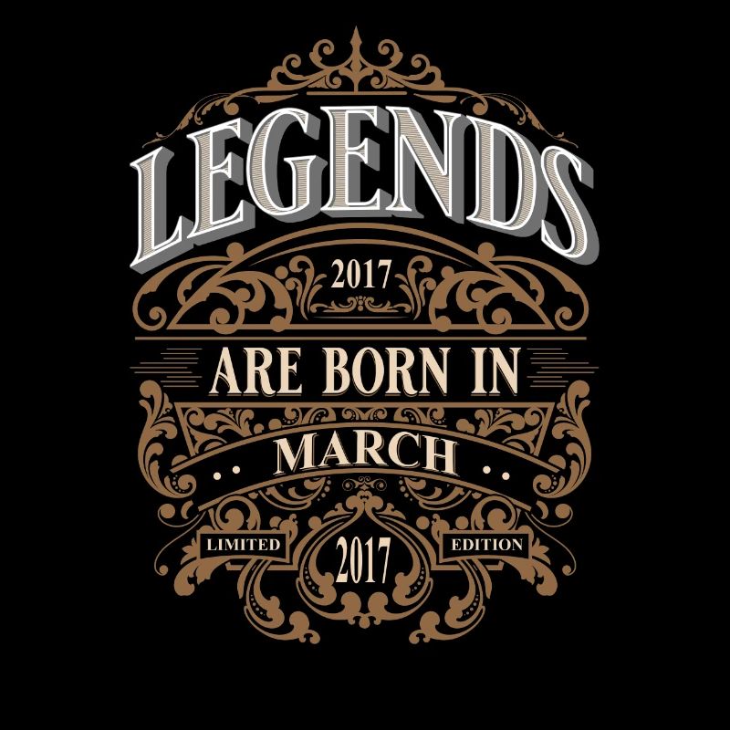 2017 Mars Né Anniversaire Année de naissance