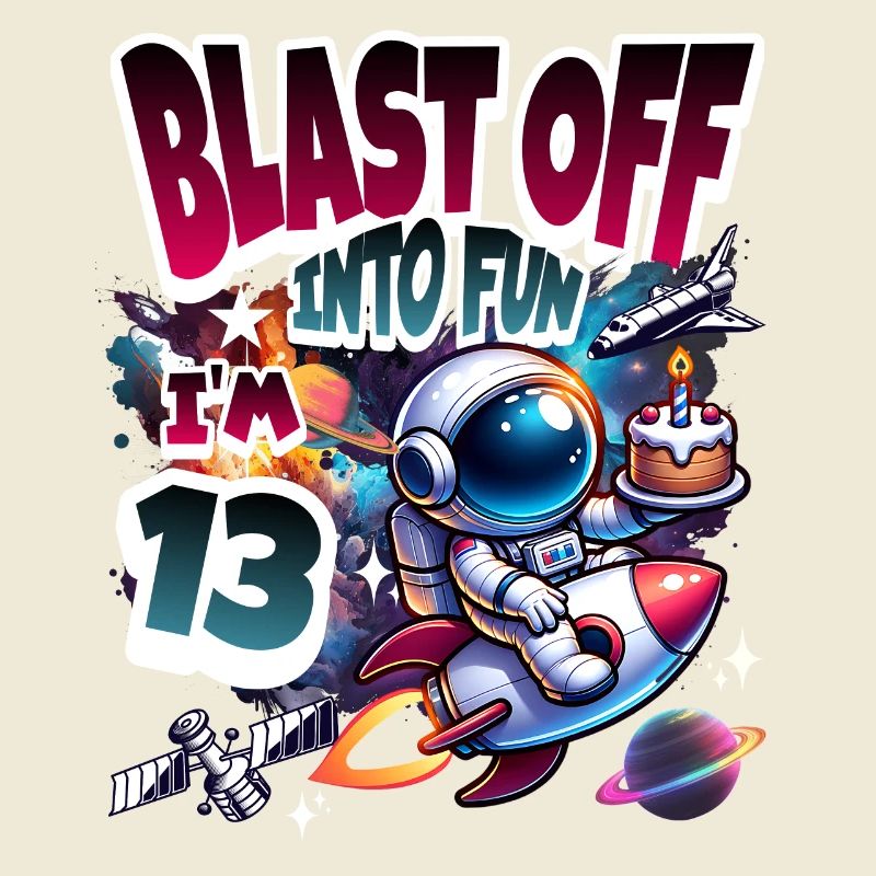 Astronaut 13th Birthday Space