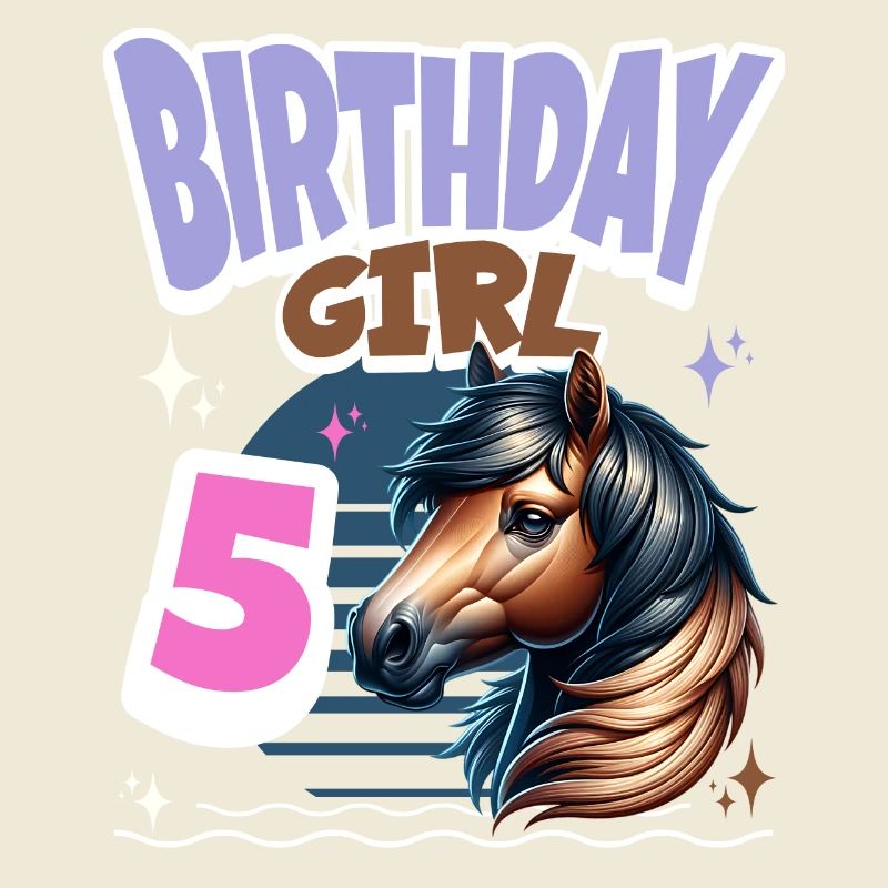 Pferd 5. Geburtstag Mädchen Kinder