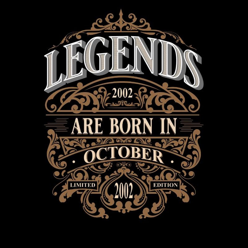 2002 Octobre Né Anniversaire Année Naissance