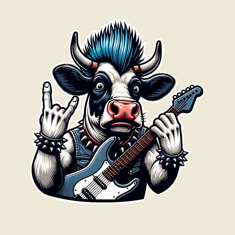 Kuh Guitariste de Rock and Roll