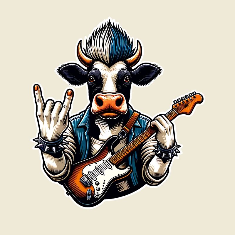 Kuh Guitariste de Rock and Roll