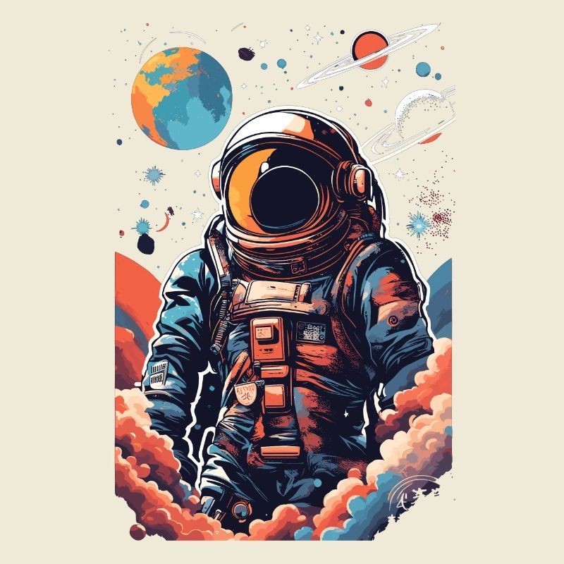 Cool astronaut in space
