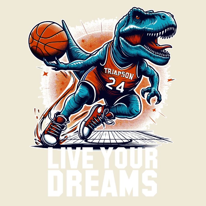 Basketball T-Rex Dinosaurier Träume Geschenk