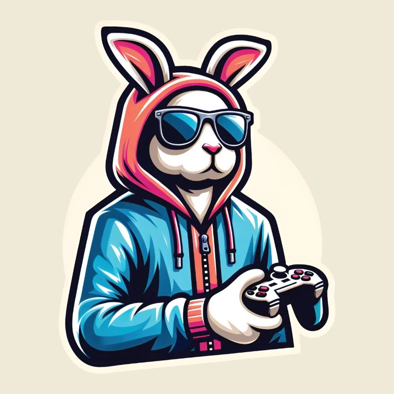 Gamer Easter Bunny for Nerds and Gamers