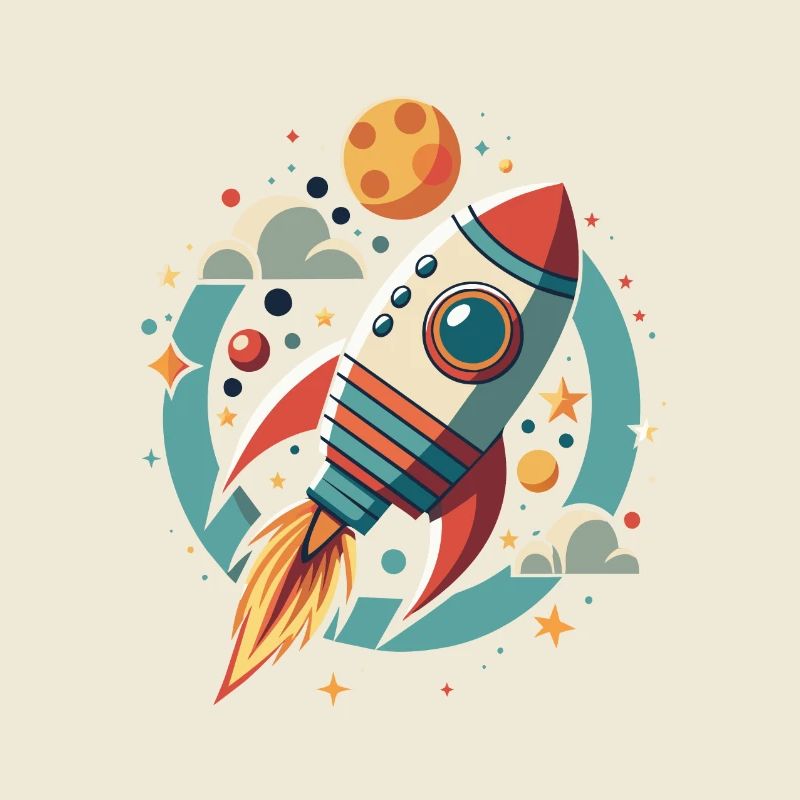 ROCKET IN THE SPACE