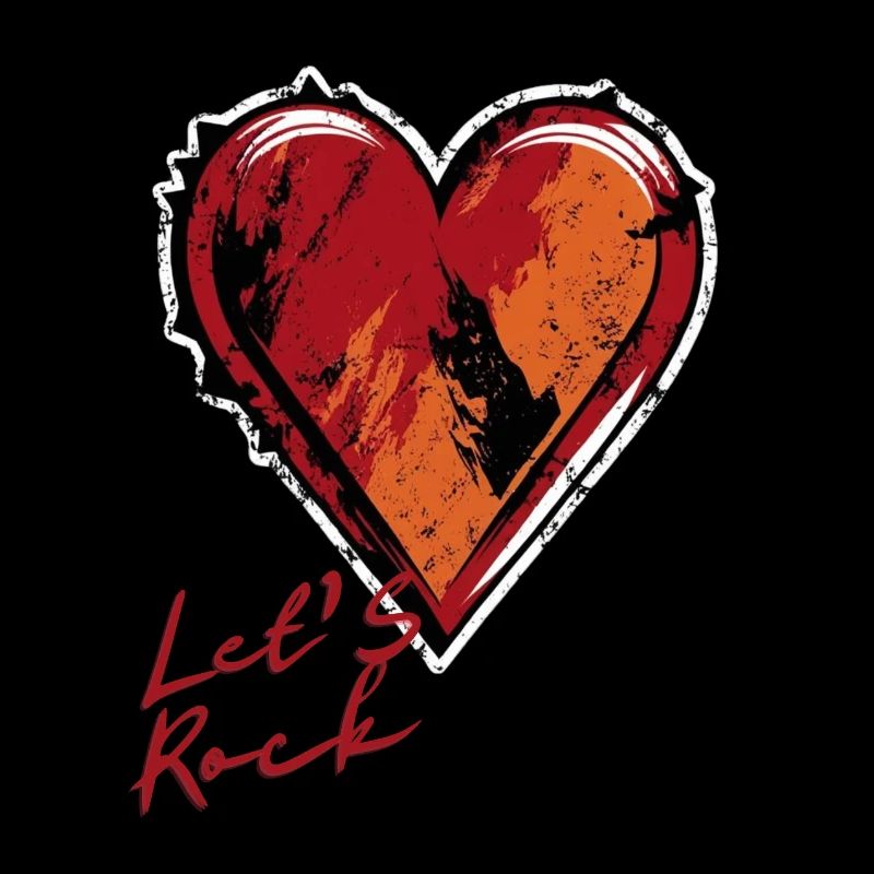 Herz - Lets Rock - Valentinstag und Freundschaft