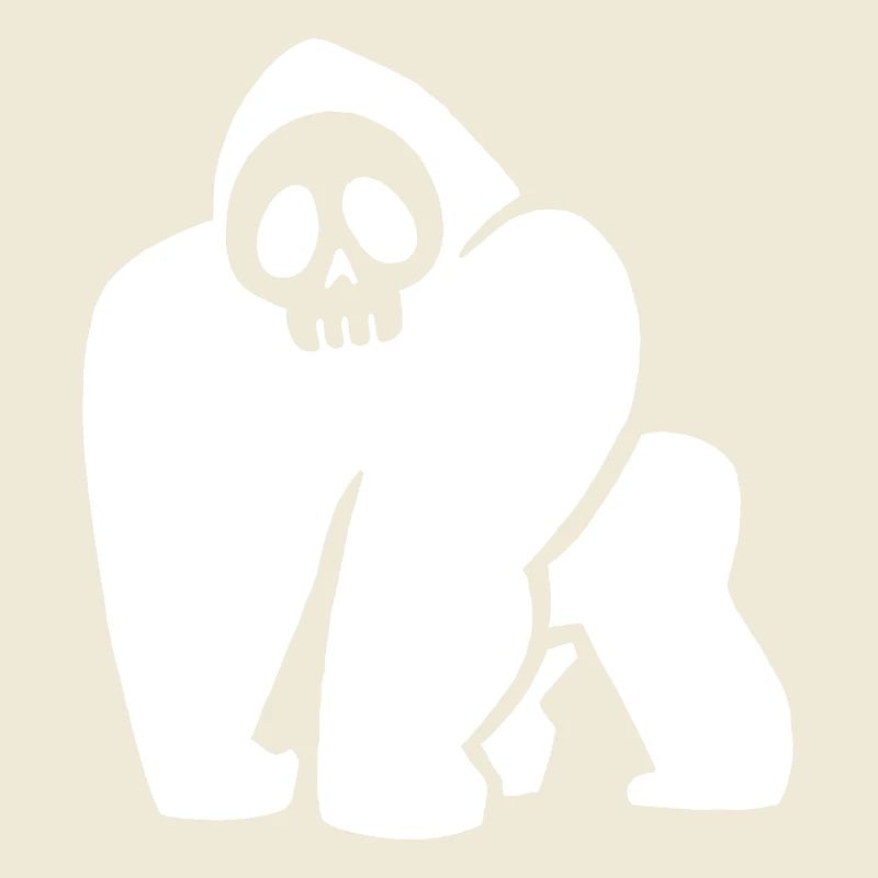Crâne de gorille blanc