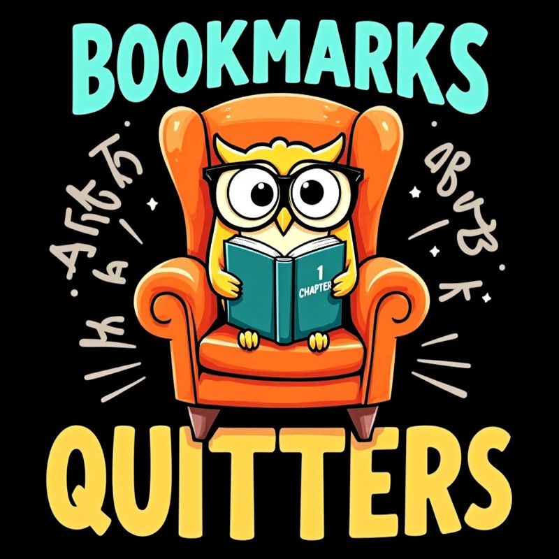 Eule Leser im Sessel Lesezeichen