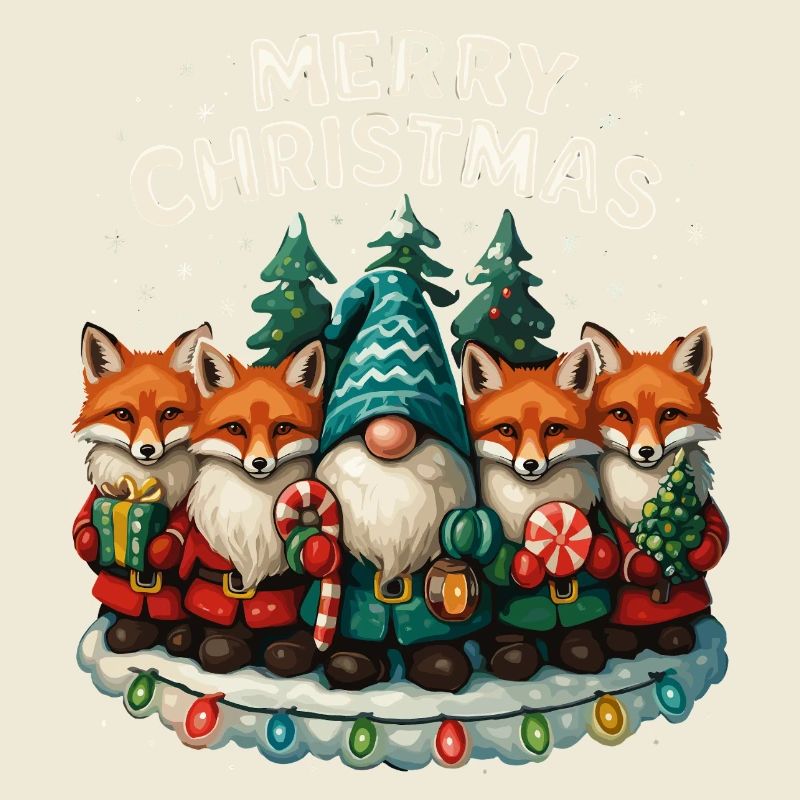 Funny Red Fox Christmas Gift Cute