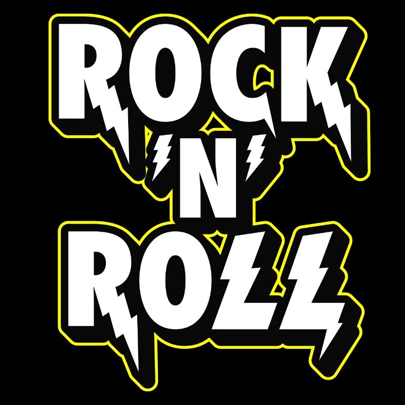 Rock 'N' Roll Lightning 3D Emblem